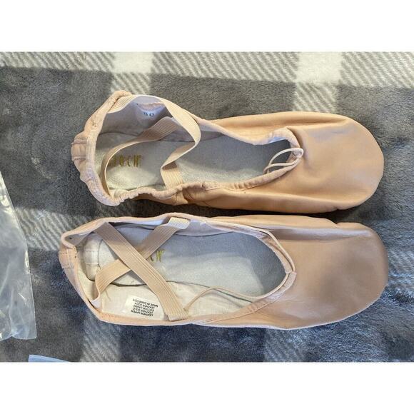 Bloch Womens Prolite 2 Hybrid Pink Leather Criss Cross Slip On Ballet Flats 6C - Picture 5 of 6